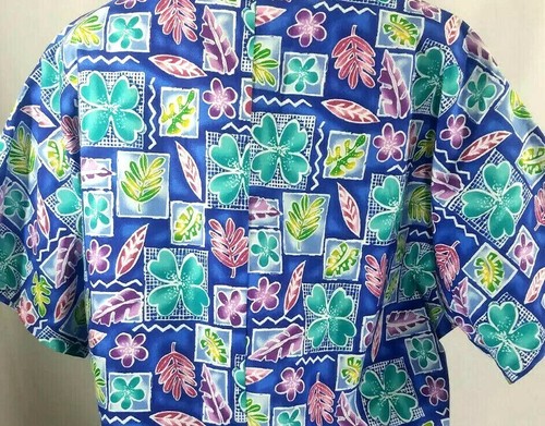 Unisex Blue Floral Health Care Medical Nurse Uniform V-Neck Top Size M - Picture 3 of 5