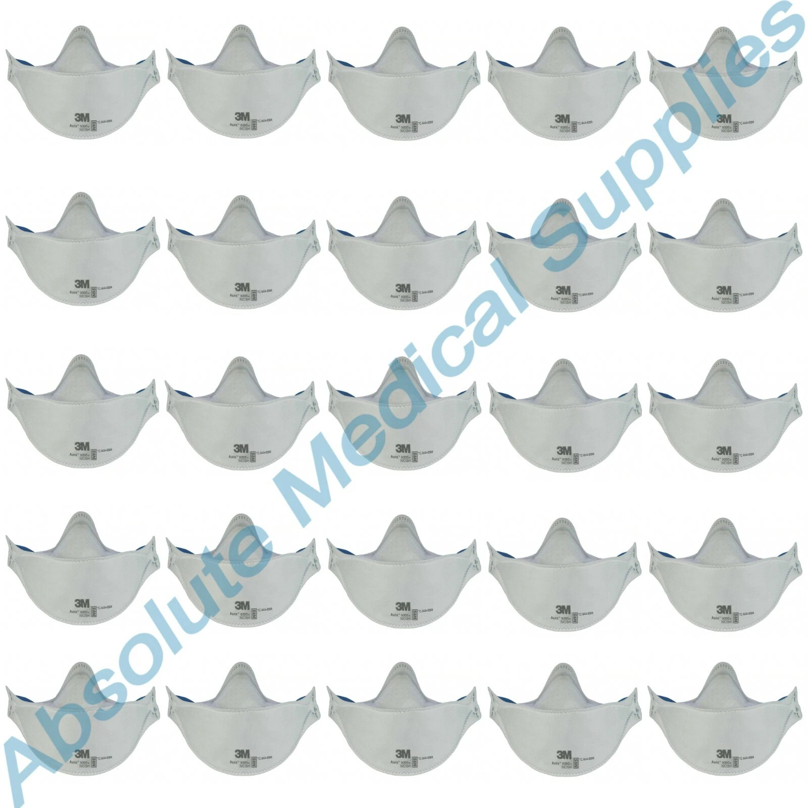 *25-Pack* 3M Aura N95 Protective Disposable Respirator Face Mask 9205+