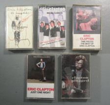 Eric Clapton 5 Cassette LOT: 24 Nights, One Night, Unplugged, Best of