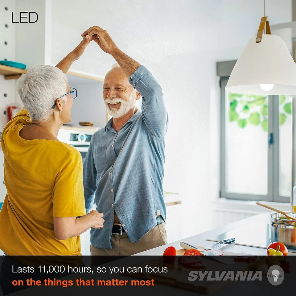 SYLVANIA LED A19 Light Bulb, 40W Equivalent, Efficient 6W, Medium Base, Frost... - Image 3 of 4