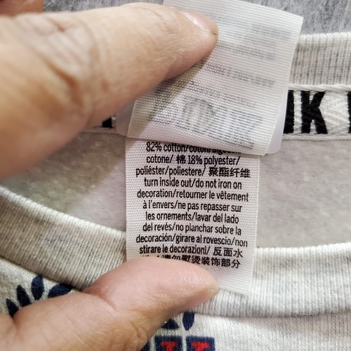 PINK Women Sweatshirt XS Gray Logo Graphic Allover Print Victoria's Secret - Picture 4 of 7