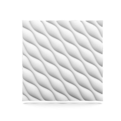 3D Wandpaneele Wandplatten EPS Weiß 60x60cm DESERT 6Stk 2,16m²