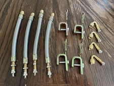 Valve Stem Extensions, 7Inch/180Mm Dual Flexible Stainless Steel Braided caps