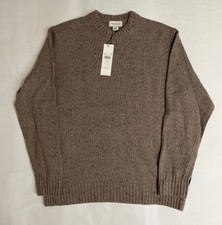 Calvin Klein Nepped Yarn Tan Wool Crewneck Sweater Men's Sz Large