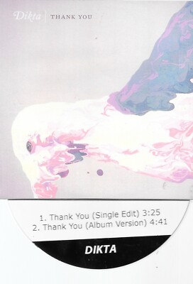 DIKTA - thank you  - 2 track  promo cd