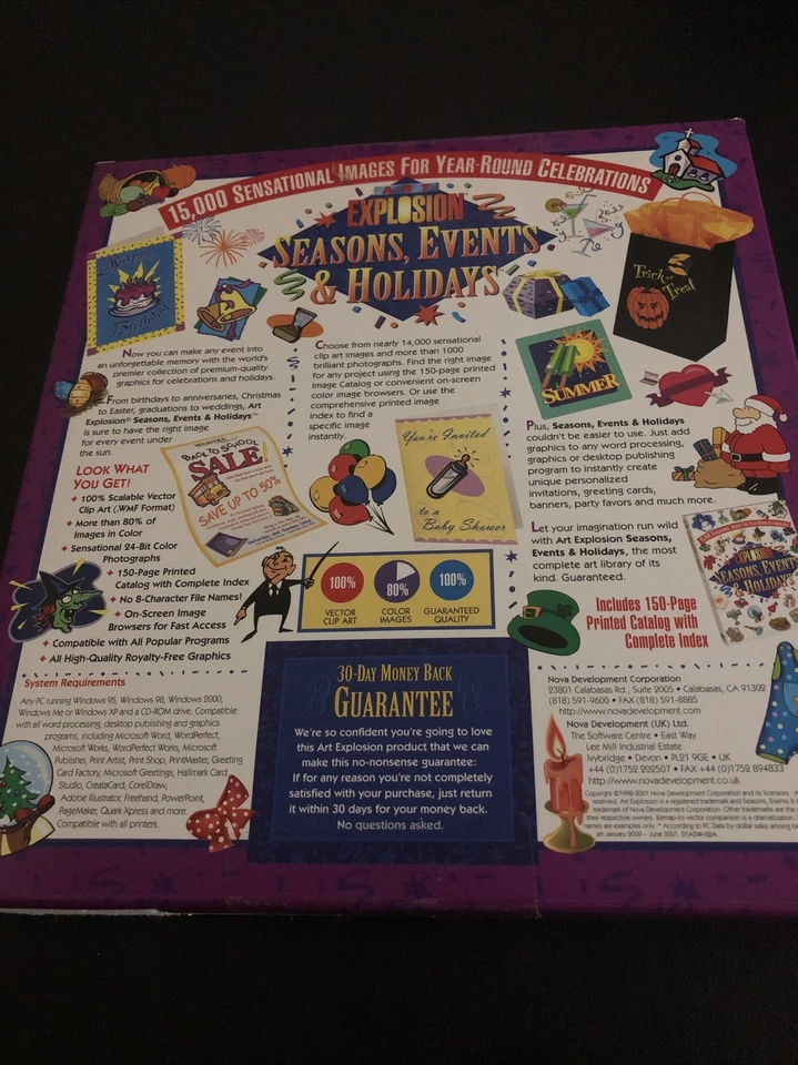 Art Explosion 15,000 Clip Art Images Seasons Events Holidays Windows 95 98 NOS - Image 2 of 3