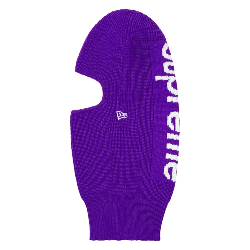 Masque de ski Supreme violet nouvelle ère bonnet Balaclava FW20
