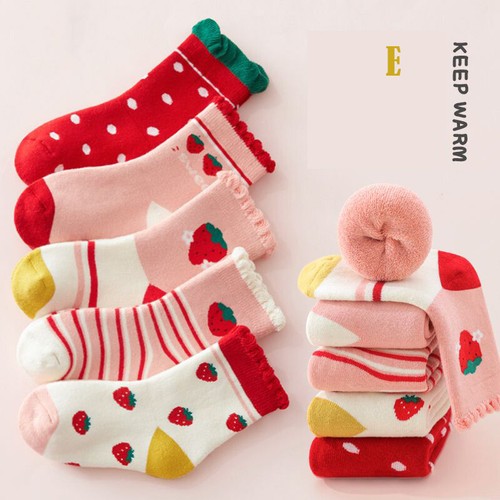 5 Pairs Kids Baby Toddler Socks Cartoon Breathable Crew Socks for Boys & Girls - Picture 23 of 24