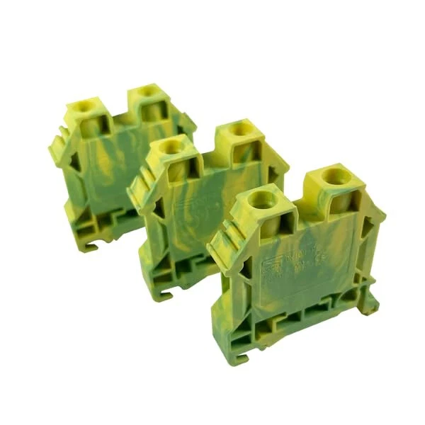 DIN Rail Ground Terminal Blocks 3 Quantity DK10N-PE Dinkle 6 - 20 AWG Gauge UL - Image 2 of 4