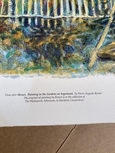 Renoir Limited Edition Lithograph Signed By Lithographer Marc Kniebihler - Picture 3 of 9