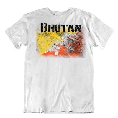 Bhutan T-Shirt Flaggen T-Stück Reise-Andenken Bluse Tee Bhutan flag Tops Gift