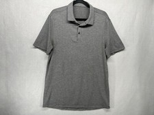 Lululemon Evolution Polo Shirt Mens Size XL Gray Performance Golf Short Sleeve