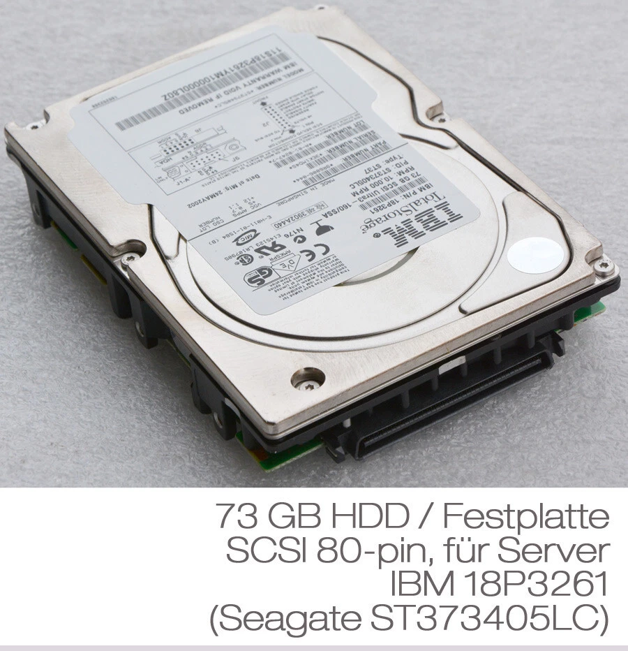 73GB Hard Disc Harddrive Server HDD SCSI SCA IBM 18P3261 / Seagate ST373405LC - Image 2 of 3