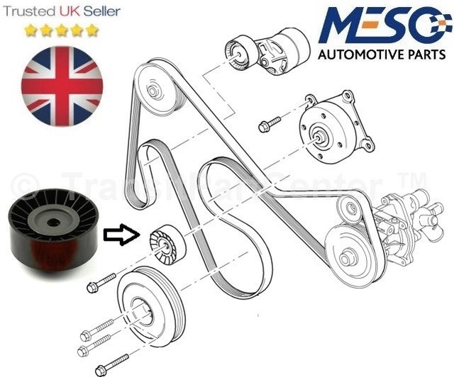 BRAND NEW O.E. FAN BELT IDLER PULLEY FITS FOR FORD TRANSIT MK7 2.4 3.2