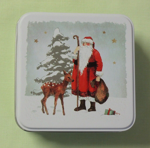 1x Geschenkdosen Weihnachten Dosen Metall Daniela Drescher Weihnachtsmann Reh St - 第 1/4 張圖片