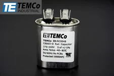 TEMCo 5 uf/MFD 370-440 VAC volts Oval Run Capacitor 50/60 Hz -Lot-1