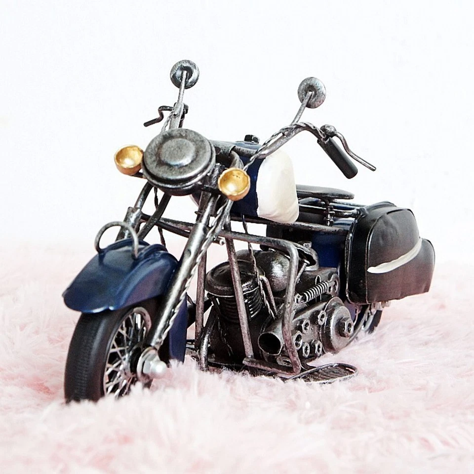 Colección de esculturas de metal vintage hechas a mano para moto modelo juguete regalo Foto 2 de 4