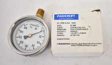 Ashcroft 631008A02L Pressure Gauge 1/4" 0-15 PSI Aluminum Dial 63mm Bottom Mount
