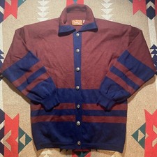 Vintage Worthington 1980s 1990s Grandma Grandpa Cardigan Sweater Gold Buttons M