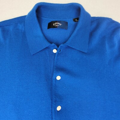 VINTAGE Callaway Collection 1/4 Button 100% Merino Wool Sweater
