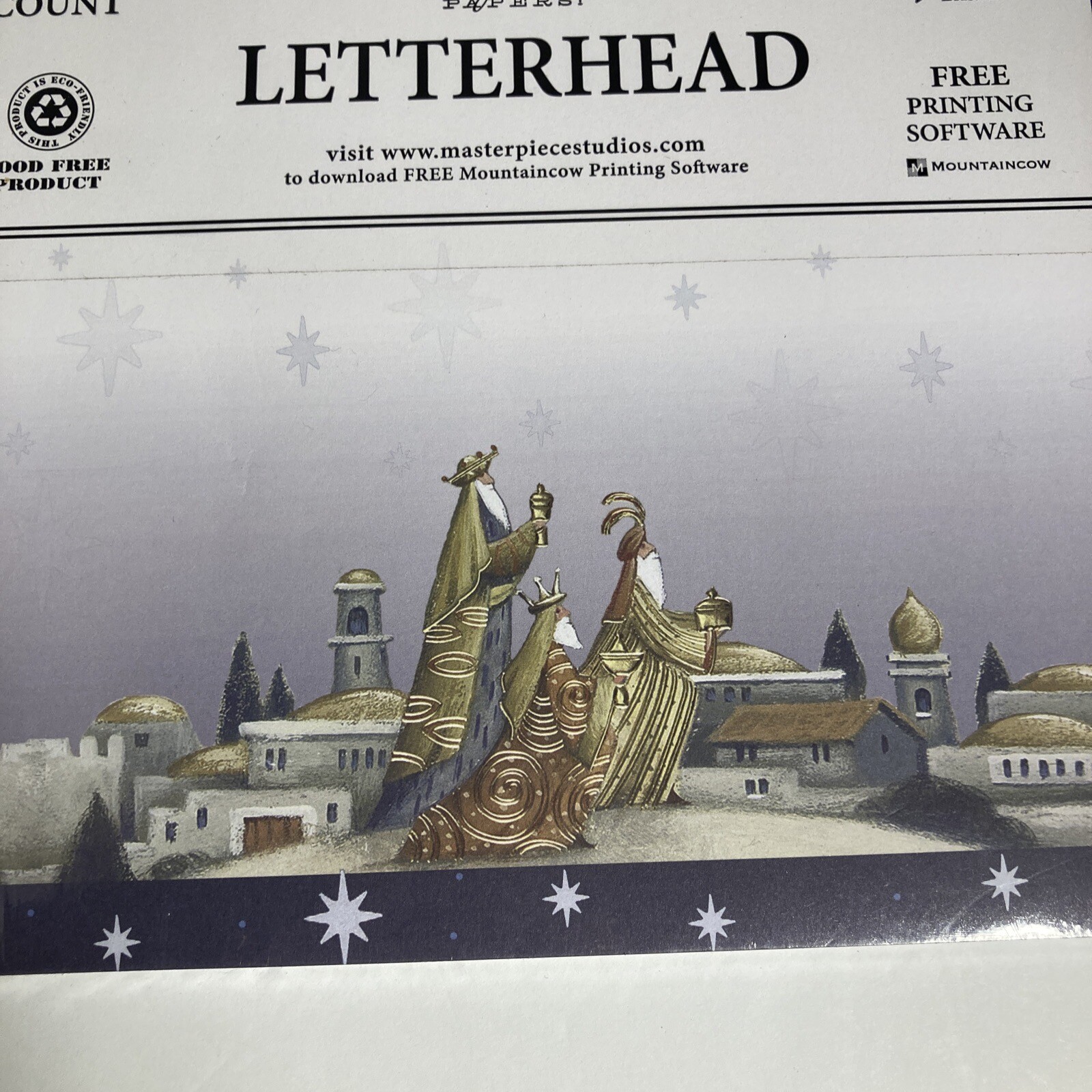 Christmas Wisemen Letterhead 100 Count  Inkjet Copier Caser Printer Paper NEW