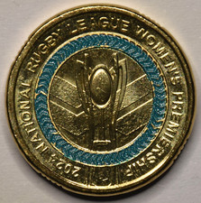 Australia 2024 $2 two dollars NRL WOMENs Rugby League Premiership BLUE coin aUNC