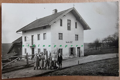 Bäckerei Handlung Voit Gebäudeansicht München Umland? alte Fotokarte um 1930