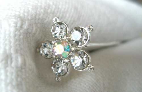 SILBER STRASS BLUMEN HAARNADEL PERLE weiß HAARNADELN BRAUT HOCHZEIT HAARSCHMUCK - Bild 11 von 12