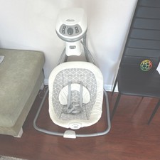 Graco Baby Swing Gray White with Swing Speeds and Washable Cover