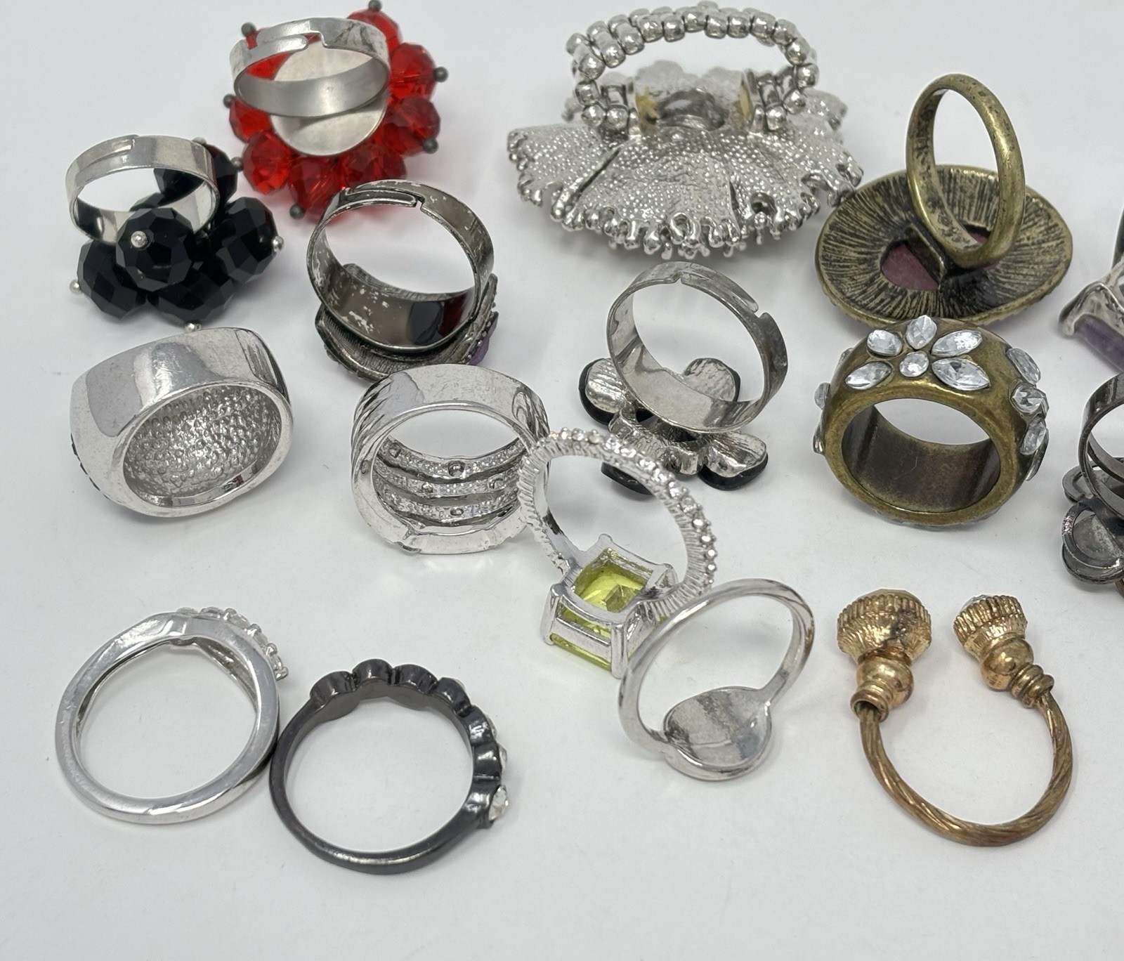 Chunky Rhinestone Statement Costume Cocktail Ring… - image 16