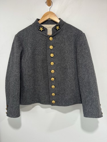 Reproduction Civil War Quartermaster Shop Gray Wool Officer She’ll Coat Eagle