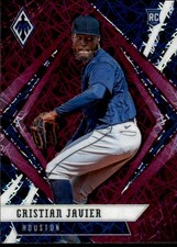 2021 Panini Chronicles #16 Cristian Javier Phoenix Purple Velocity