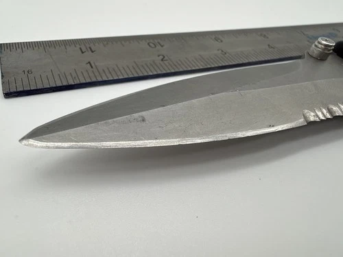 SOG Pentagon Elite I Knife Seki Japan 4in Serrated Blade Used Early version image 3