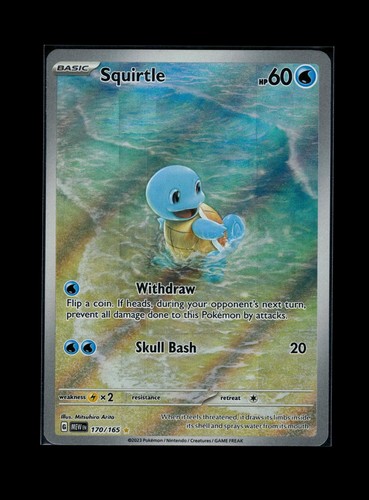 Squirtle 170/165 Illustration Rare 151 Pokemon Holo Near Mint