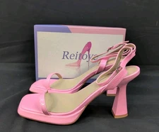 Reitoye  Ankle Strap Platform Block Heel Sandals Womens US 8.5 Pink