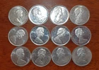 1966 and 1961 Canadian Dollars Lot Of 12