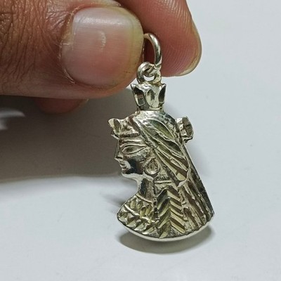 Queen Cleopatra VII pendant   800 silver Egyptian handmade unique jewelry charm