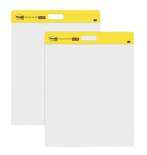 3M Post-it Easel Pad, 20 in x 23 in, White, 20 Sheets/Pad, 2 2 Pack, White