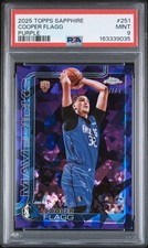 2025 TOPPS CHROME SAPPHIRE EDITION PURPLE #251 COOPER FLAGG 57/75 PSA 9