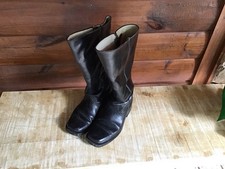 Leather Black Cavalry Officers Boots Civil War Reenactment Size 10