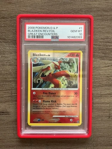 Pokemon Blaziken 1/106 Reverse Foil 2008 D&P Great Encounters LOW POP 10 PSA 10