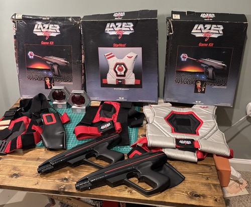 LOT 1986 Lazer Tag Game Kits and Vest (READ Description)