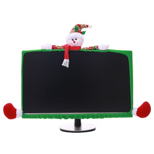Weihnachten Computer Monitor Abdeckung Xmas Dekorationen Abdeckung für Xmas Büro - Afbeelding 11 van 15