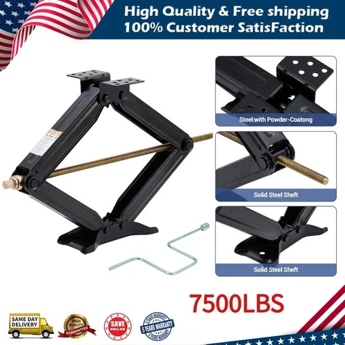 1PACK Camper Trailer Stabilizer Leveling Scissor Jacks 4"-24" Height 7500 Lbs