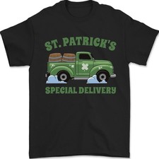 San Patricio Cerveza Entrega Divertido Alcohol Guiness Caballeros Camiseta 100%