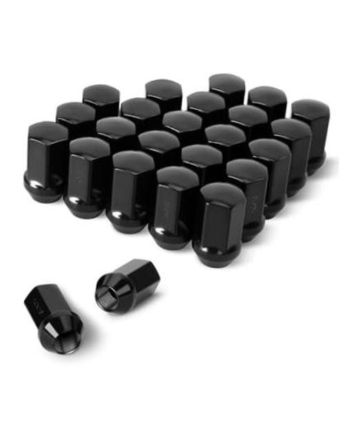KSP 14X1.5 Black Lug Nuts Set for Silverado Sierra 1500 M14x1.5-Hex 22mm 24