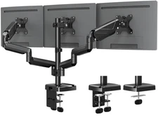 MOUNTUP Triple Monitor Mount, Three Monitor Desk Mount for Max 27 inch Comput...