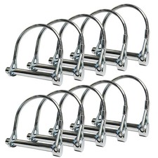 Trailer Coupler Pin Set Silver Hardware Lock Pin Set 10 Pack 2.125 In