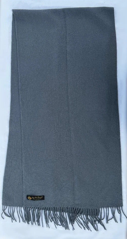 Mantón bufanda Loro Piana 100 % cachemir gris hecho en Italia Foto 2 de 4
