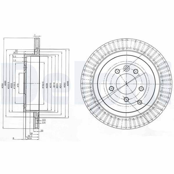 2X Bremsscheibe Delphi BG3925C FüR Rover Range Discovery Sport Landrover 1 L320-image